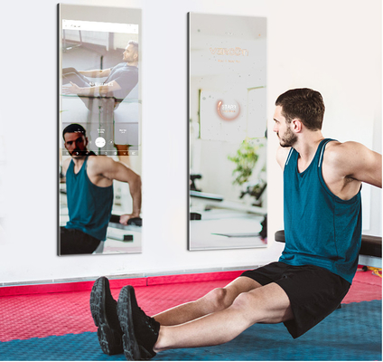 หน้าจอสัมผัสขนาด 32 นิ้ว Smart Mirror, 350cd / m2 Interactive Home Gym Mirror