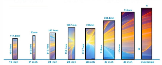 CJ TOUCH แผงจอแสดงผล LCD แบบยืดได้ 38.5 นิ้วความละเอียด 1920x540