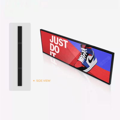 34.6 นิ้ว Wifi TFT แถบยืดจอแสดงผล LCD ชั้นวางขอบแถบยืดหน้าจอ LCD